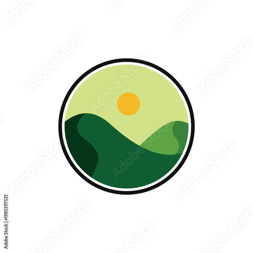 mountains peak logo design template illustration vector