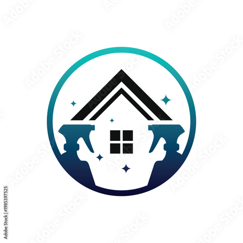 Cleaning Service logo design template illustration vector