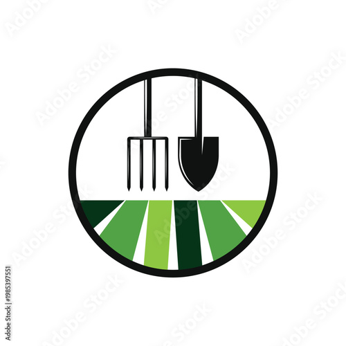 The farm icon logo design template illustration vector