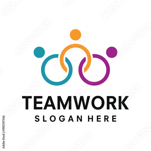 people logo design template illustration vector. teamwork