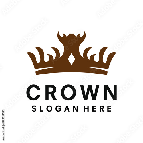 crown logo design template illustration vector