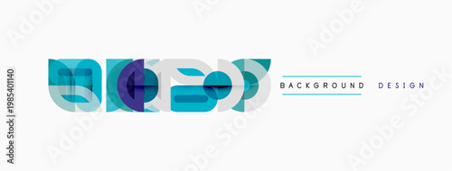 Abstract geometric shapes overlap, creating modern design element. Light gray background provides clean contrast. Minimalist aesthetic.