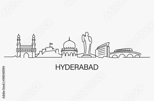 Flat Design one line without breaking the Hyderabad city.