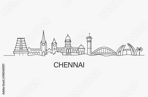 Flat Design one line without breaking the Agra city.