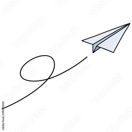 Paper Plane Airplane Message Icon Illustration