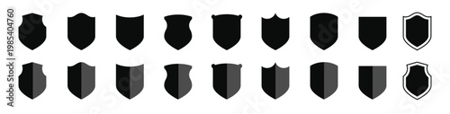  set of shields silhouettes stickers frames protection
