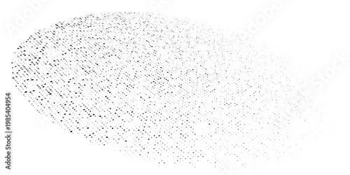 Dotted gradient vector illustration, white and black halftone background, horizontal seamless dotted lines, monochrome dots texture backdrop, retro effect. modern