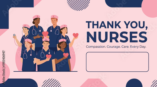 A vibrant modern illustration for a comprehensive Nurse Appreciation Campaign System, honoring dedicated healthcare heroes with gratitude and essential recognition