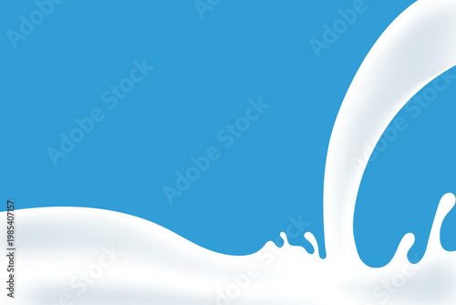 milk background, milk pouring forms waves