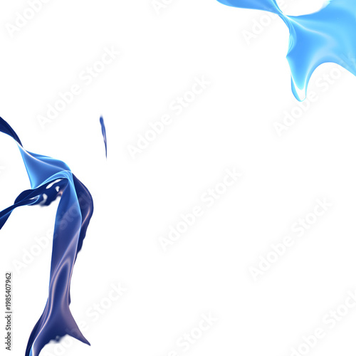 Abstract fluid shapes with light and shadow digital artwork copy space