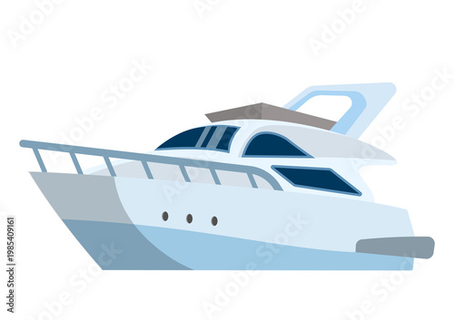 Yacht vessel ocean luxury boat illustration