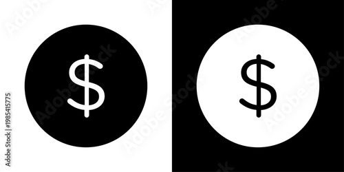 Dollar icon in solid style representing currency, finance, money value, payment, banking transactions and economic exchange concept.