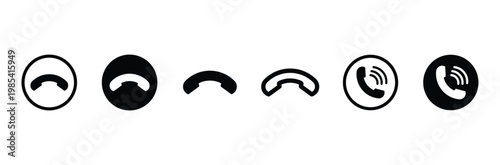 Telephone call sign. Contact icon phone mobile call. Contact us. Contact us symbol. Cell phone pictogram. Ringing phone icon set. Phone call icon set in black vector illustration.
