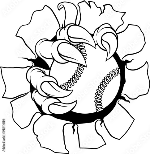 A baseball or softball claw...