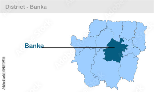 Banka sub-district map high quality professional illustration image graphic suitable for digital media marketing presentations and creative design pro