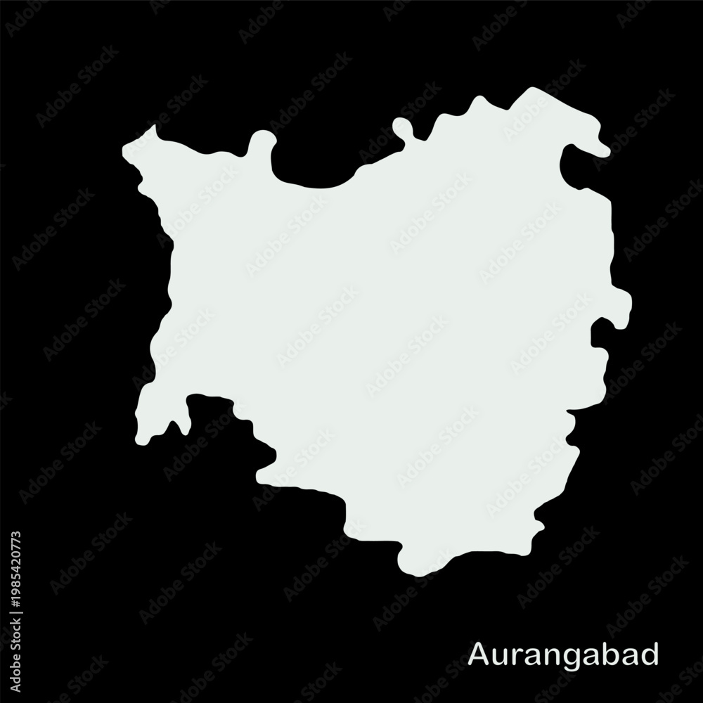 Obraz premium Map&nbsp;of Aurangabad&nbsp;Block high quality professional illustration image graphic suitable for digital media marketing presentations and creative design pr