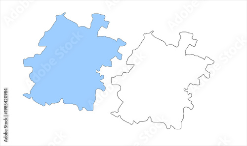 Map of Banka high quality professional illustration image graphic suitable for digital media marketing presentations and creative design projects