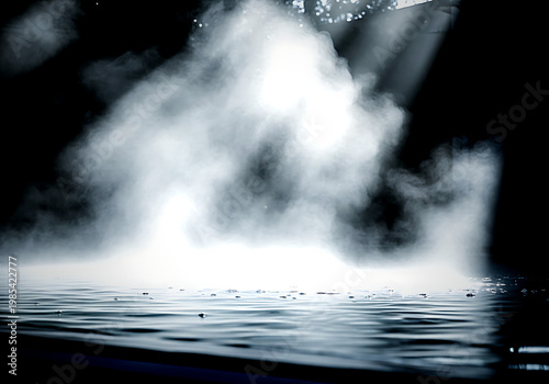 Wallpaper Mural A cloud of white smoke rising over the water Torontodigital.ca