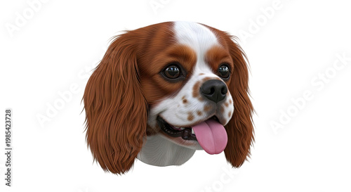 Cavalier King Charles Spaniel with Tongue Out