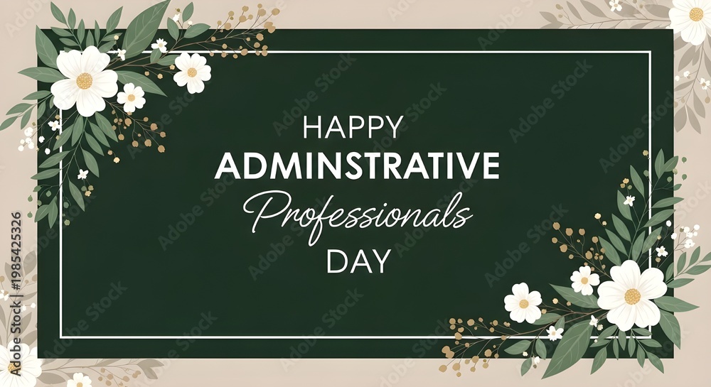 Obraz premium Celebrate happy administrative professionals day with a heartfelt greeting