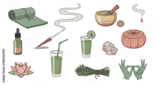 Collection of traditional herbal medicine and natural remedies