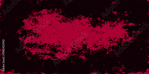 Abstract grunge-style artwork featuring a bold, expressive red blotch against a contrasting black background. this is a striking display of abstract art.