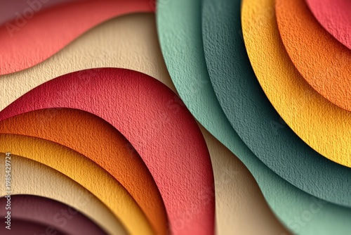 Soft layered paper waves with minimal modern background design