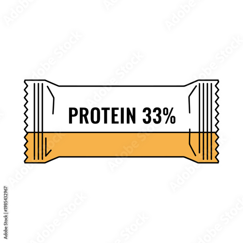 Peanut butter protein bar in orange and white wrapper