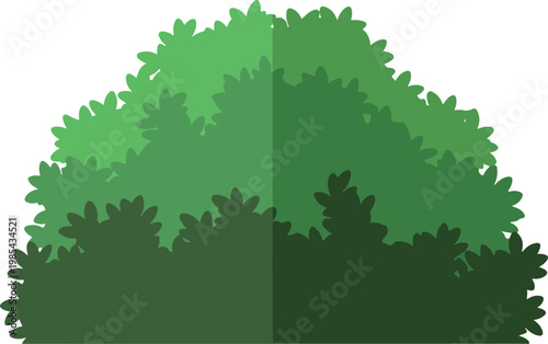 Vibrant Green Bush Clipart - Nature's Lush Foliage for Your Designs