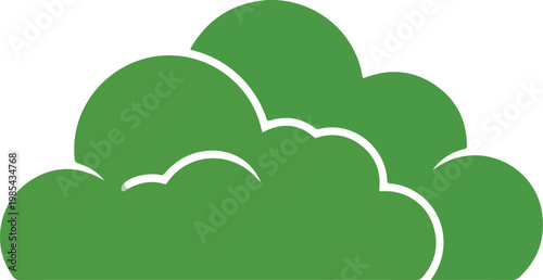 Green cloud illustration symbolizing nature, growth, and environmental sustainability