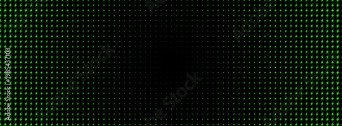 Green electric pattern energy current, lightning bolt icons texture glowing on black background. Charge energy pattern for power, speed quick and slow charger, halftone neon BG. Vector illustration