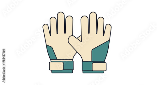 A pair of green work gloves.