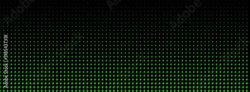 Green electric pattern energy current, lightning bolt icons texture glowing on black background. Charge energy pattern for power, speed quick and slow charger, halftone neon BG. Vector illustration