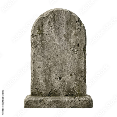 Tableau sur toile Blank ancient stone tombstone on transparent background