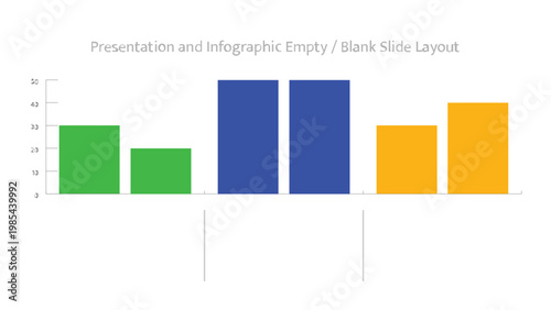 Bar chart data columns in vivid green blue orange for business statistics reports