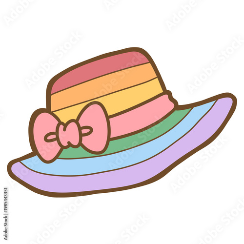 Cute Pride Month Rainbow Hat clipart png