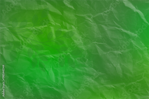 Crinkled green paper background with gradient lighting and subtle texture for design projects