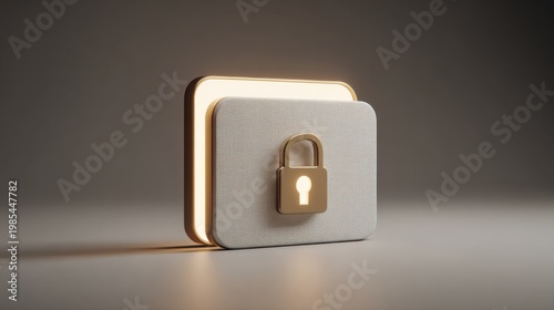Secure file icon with a padlock representing confidentiality and protection
