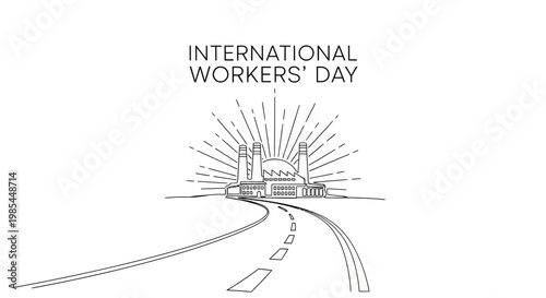 International Workers Day Celebration Icon.