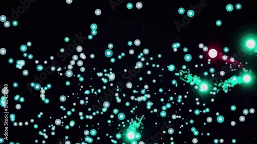 digital abstract particle illustration that resembles light glow or 