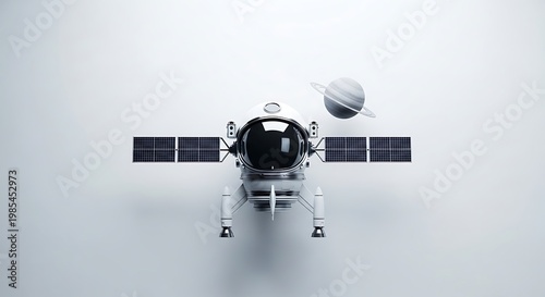 Space satellite in orbit around Earth.