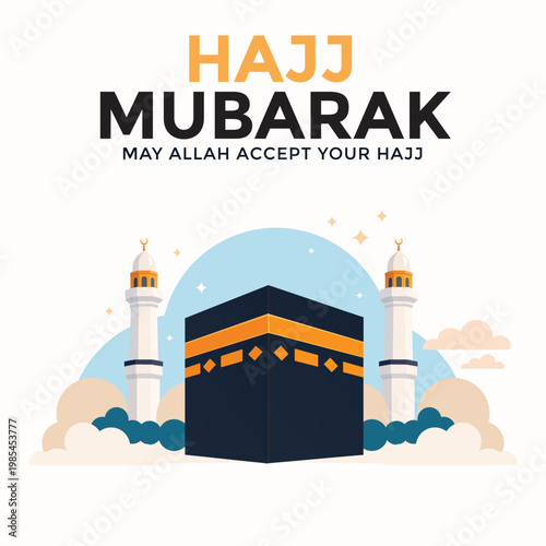 Hajj instagram posts collection with mecca and people praying