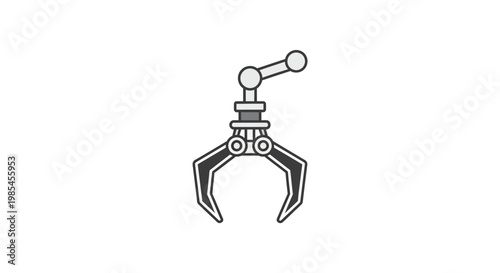 Robotic claw gripper mechanical arm.