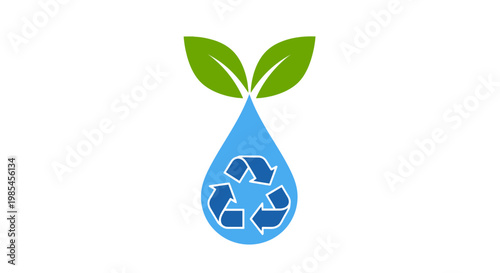 Eco friendly symbol with recycling concept.