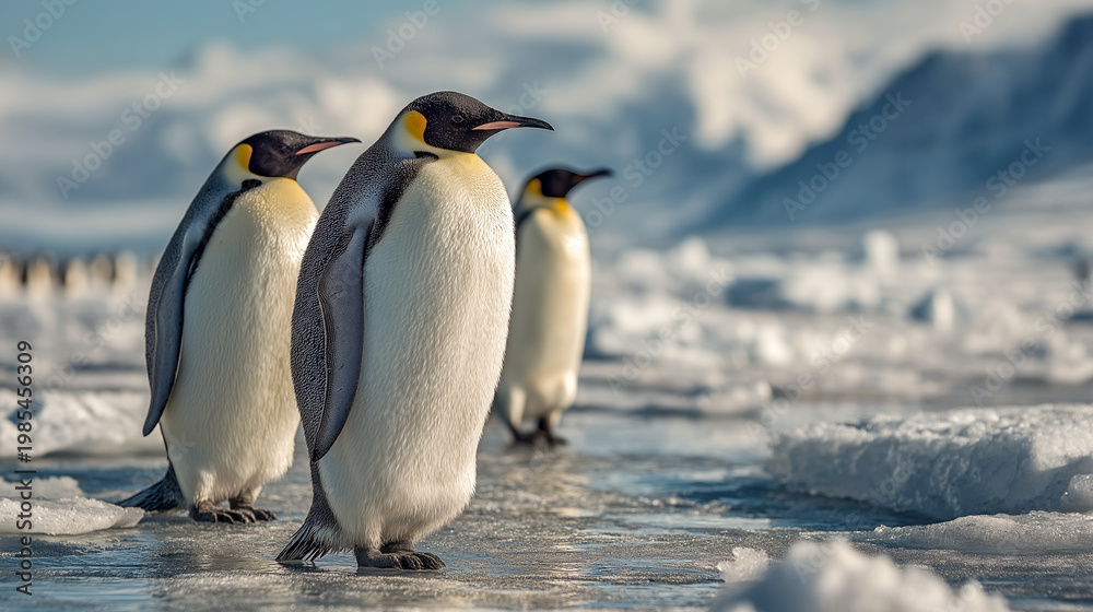 Obraz premium penguin in the snow