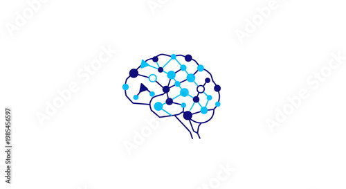 Brain with neural network connections.