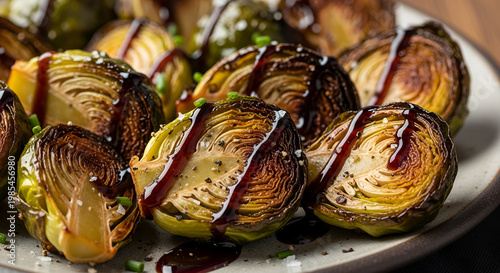 Roasted Brussels Sprouts with Balsamic Glaze.