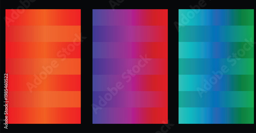 Gradient color blocks a study in warm cool and neutral tones