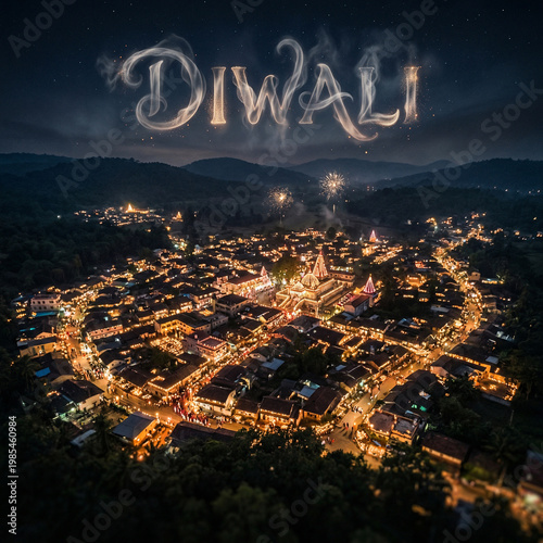 Aerial View of a Village Ce...