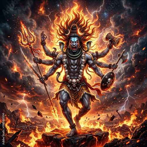 Lord Shiva Performing Cosmi...